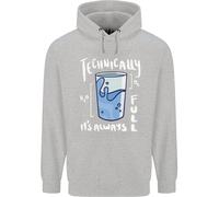 Tecnicamente Il Vetro È Sempre Pieno Scienza Nerd Uomo Felpa