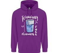 Tecnicamente Il Vetro È Sempre Pieno Scienza Nerd Uomo Felpa