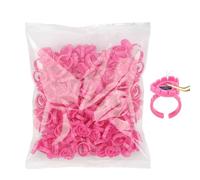 Tecniche decorative di miglioramento - anelli, 100 pezzi anelli per ciglia, supporti regolabili e robusti facili da ventilare, per migliorare le unghie, inchiostro, rossetto, postazioni di lavoro