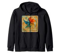 Tecniche Miste Girandola Rotazione Vento Rotazione Swirl Felpa con Cappuccio