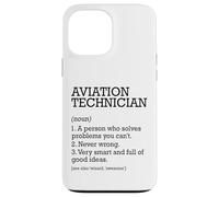 Tecnico aeronautico Definizione di lavoro Personalizzato Divertente Custodia per iPhone 13 Pro Max