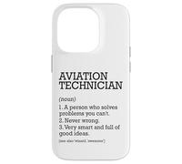 Tecnico aeronautico Definizione di lavoro Personalizzato Divertente Custodia per iPhone 14 Pro