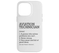 Tecnico aeronautico Definizione di lavoro Personalizzato Divertente Custodia per iPhone 14 Pro Max