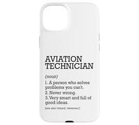 Tecnico aeronautico Definizione di lavoro Personalizzato Divertente Custodia per iPhone 15 Plus