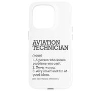 Tecnico aeronautico Definizione di lavoro Personalizzato Divertente Custodia per iPhone 15 Pro
