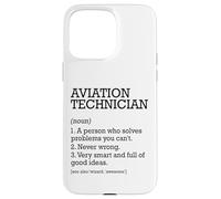 Tecnico aeronautico Definizione di lavoro Personalizzato Divertente Custodia per iPhone 15 Pro Max