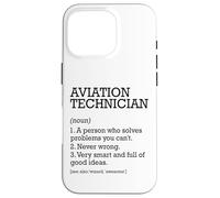 Tecnico aeronautico Definizione di lavoro Personalizzato Divertente Custodia per iPhone 16 Pro