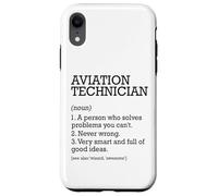 Tecnico aeronautico Definizione di lavoro Personalizzato Divertente Custodia per iPhone XR