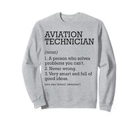 Tecnico aeronautico Definizione di lavoro Personalizzato Divertente Felpa