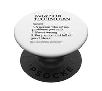 Tecnico aeronautico Definizione di lavoro Personalizzato Divertente PopSockets PopGrip Adesivo