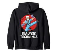 Tecnico di dialisi Techninja Nefrologia Tech Infermiera Renale Felpa con Cappuccio