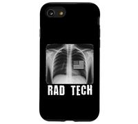 Tecnico di radiologia patriottica della bandiera americana dei raggi X del torace Custodia per iPhone SE (2020) / 7/8