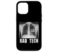 Tecnico di radiologia patriottica della bandiera americana dei raggi X del torace Custodia per iPhone 12/12 Pro