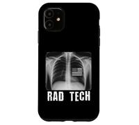 Tecnico di radiologia patriottica della bandiera americana dei raggi X del torace Custodia per iPhone 11