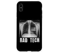 Tecnico di radiologia patriottica della bandiera americana dei raggi X del torace Custodia per iPhone XS Max