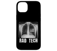 Tecnico di radiologia patriottica della bandiera americana dei raggi X del torace Custodia per iPhone 14 Plus