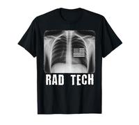 Tecnico di radiologia patriottica della Bandiera Americana dei Raggi X del Torace Maglietta