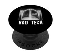 Tecnico di radiologia patriottica della bandiera americana dei raggi X del torace PopSockets PopGrip Adesivo