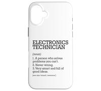 Tecnico elettronico Definizione di lavoro Personalizzato Divertente Custodia per iPhone 16 Plus