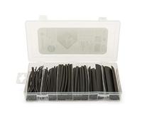TECNID Set 100 Guaine Termorestringenti - 6 dimensioni assortite, colore nero, protezione e isolamento professionali per cablaggi elettrici