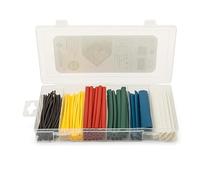 TECNID Set 100 Guaine Termorestringenti professionali - 6 misure assortite, materiale EVA spesso, protezione robusta per cablaggio elettrico