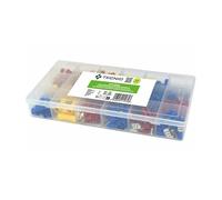 Tecnid Set 300 Terminali Elettrici Crimpabili Assortiti - Connettori isolati e non isolati per cavi elettrici, in pratica scatola organizzata