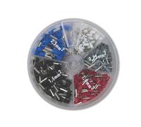 Tecnid Set 400 Terminali Elettrici Crimpabili - Isolati diametro 0,5-2,5 mm², colori assortiti, nella scatola organizzata
