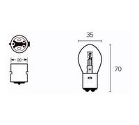 Vicma Lampadina Bilux BA20D 12V 35/35W