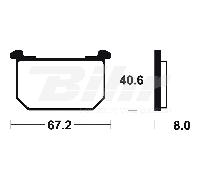 TECNIUM PASTIGLIE ORGANICHE MA39 FRENO ANTERIORI KAWASAKI GP Z 550 1981-1991