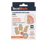 TecniWork Cerotto anti verruche bimbi 12 pezzi + 12 fixing animali terra beige