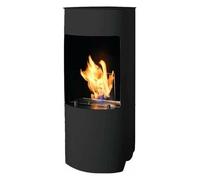 Tecno Air System Biocamino da Pavimento in Vetro e Acciaio Potenza 2500 Watt colore Nero - CORTINA