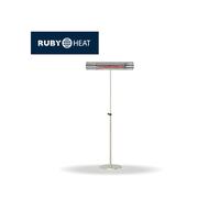 TECNO AIR SYSTEM Riscaldatore Infrarossi a Piantana Modello Ruby Patio RFC-2000 - Colore Argento - Da Esterno