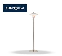 TECNO AIR SYSTEM Riscaldatore Infrarossi a Piantana Modello Ruby Patio RP-1500 - Colore Argento - Da Esterno