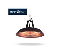 TECNO AIR SYSTEM Riscaldatore Infrarossi a Sospensione Modello Ruby Patio RG1500-AP - Colore Nero