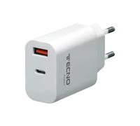 0000056579 Tecno CARICATORE USB TC-883 20W USB+TYPE-C QC3.0+PD