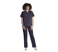 Tecno Hospital Divisa completa ospedaliera unisex, OSS, estetica, infermiere, casacca e pantalone (blu navy, xs)