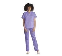 Tecno Hospital Divisa completa ospedaliera unisex, OSS, estetica, infermiere, casacca e pantalone (glicine, xxl)