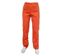 Tecno Hospital - Pantaloni Sanitari Unisex, Elastico e Tasche Frontali, per Infermieri e Medici, Uso Ospedaliero e Scolastico (XXL, Arancione)