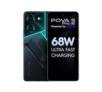 TECNO Pova 5 Pro 5G, Smartphone, 8 GB di RAM, 256 GB di memoria, nero (dark illusion), ricarica ultra rapida a 68 W, interfaccia ARC, multicolore, retroilluminato, doppia fotocamera AI da 50 MP,