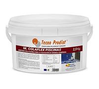 Tecno Prodist M-COLAFLEX PISCINAS 2,5 Kg - Adesivo cementizio migliorato - Adesivo flessibile ideale come collante per piastrelle a contatto permanente con acqua come piscine, serbatoi d'acqua.