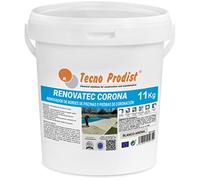 Tecno Prodist RENOVATEC CORONA Vernice per piscine by 11 Kg - BIANCO SABBIA - Vernice per bordo vasca o del bordo in pietra - Pittura Antiscivolo - Resistenza e durata - Facile applicazione