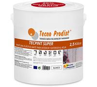 Tecno Prodist TECPINT SUPER by 2,5 Kg (BIANCO) Idropittura per Interni ed Esterni - Pittura ad acqua di ottima copertura e bianchezza - Idropittura Lavabile - Facile Applicazione