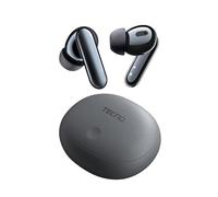 Tecno TRUE 1 TWS - Auricolari con riduzione del rumore, con bassi profondi, 45 ore di lettura, IPX5 resistente e vano batteria portatile, colore: grigio