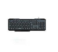 TECNOACCESSORI TASTIERA TECNO USB MULTIMEDIALE CON FILO LAYOUT ITALIANO ERGONOMICA IMPERMEABILE GAMING UFFICIO DESKTOP KEYBOARD WIRED