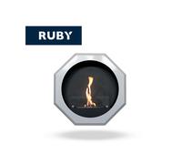 TECNOAIR SYSTEM Camino a Bioetanolo Ruby Da Parete Modello PALMANOVA Da 2,0 kW - Colore Bianco