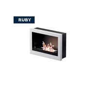 TECNOAIR SYSTEM Camino a Bioetanolo Ruby Da Parete Modello TREVISO Da 2,5 kW - Colore Bianco