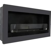 TECNOAIR SYSTEM Camino a Bioetanolo Ruby Da Parete Modello VERONA Da 3,0 kW - Colore Nero - COD. 573