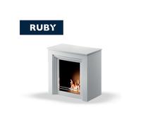 TECNOAIR SYSTEM Camino a Bioetanolo Ruby da Pavimento Modello FALCADE Da 2,0 kW - Colore Bianco