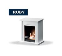 TECNOAIR SYSTEM Camino a Bioetanolo Ruby da Pavimento Modello MATERA Da 2,0 kW - Colore Bianco