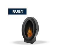 TECNOAIR SYSTEM Camino a Bioetanolo Ruby da Pavimento Modello OSAKA Da 3,0 kW - Colore Nero